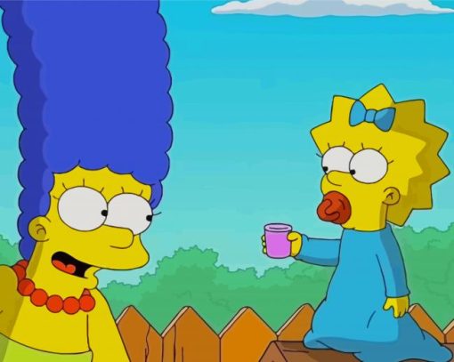 Marge Simpson And Her Daughter Paint By Numbers