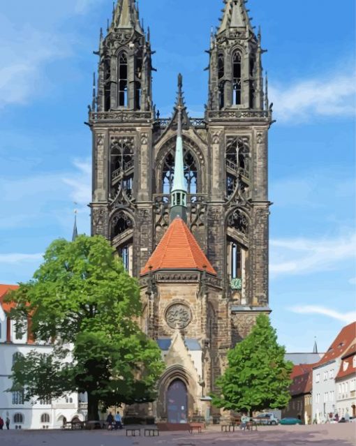Meissen Cathedral Paint By Numbers