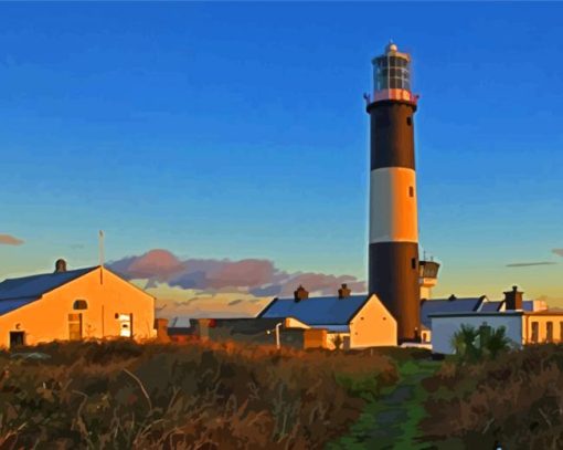 Mew Island Ireland Lighthouse Paint By Number