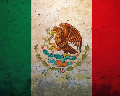 Mexico Flag Paint By Numbers
