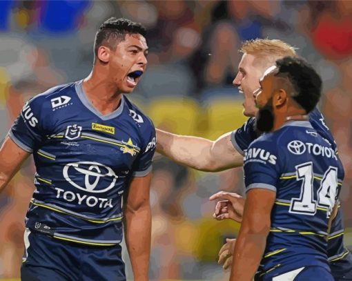 North Queensland Cowboys Rugby League Team Paint By Numbers