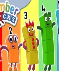 Numberblocks Cartoon Poster Paint By Number