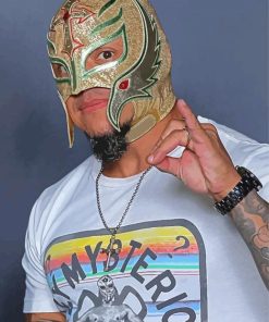 Oscar Gutierrez Rey Mysterio Poster Paint By Numbers