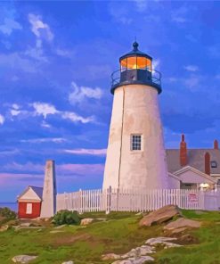 Pemaquid Point Lighthouse Maine Paint By Numbers