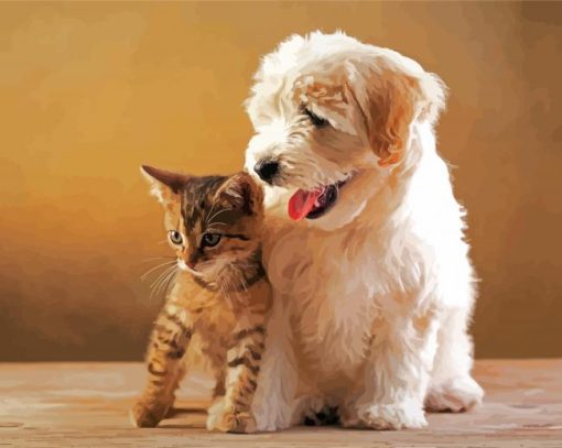 Puppy And Kitten Paint By Numbers