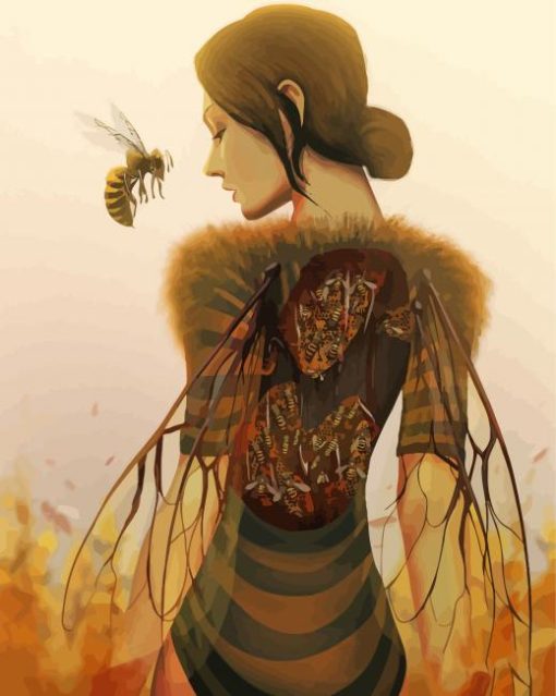 Queen Bee Lady Insect Paint By Numbers