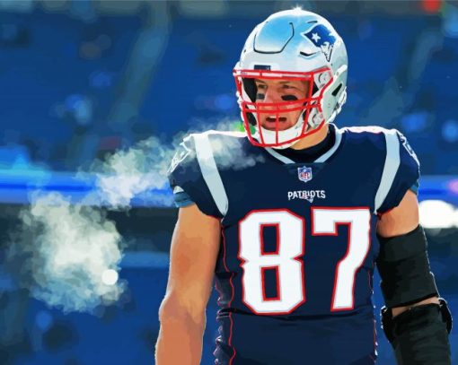 Rob Gronkowski Footballer Paint By Numbers