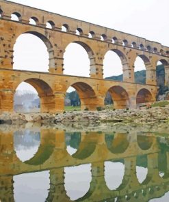 Roman Aqueduct Pont Du Gard Paint By Number