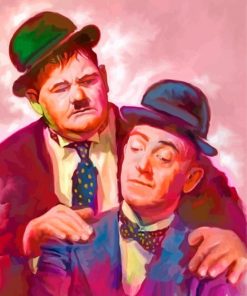 Stan And Ollie Characters Art Paint By Numbers