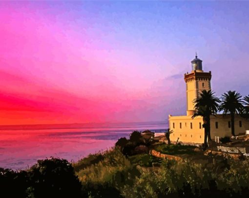 Sunset Cap Spartel Tangier Morocco Paint By Numbers