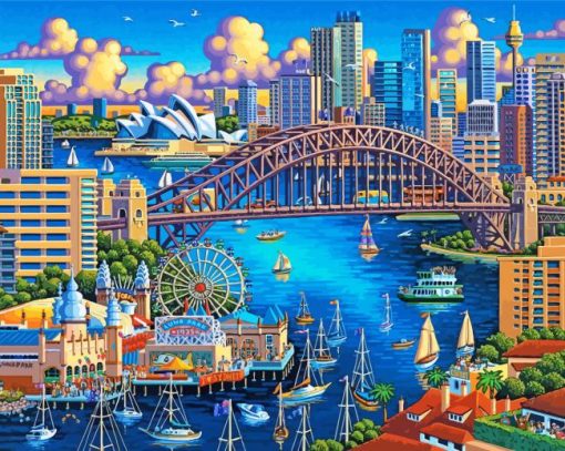 Sydney Harbour Australia Paint By Numbers