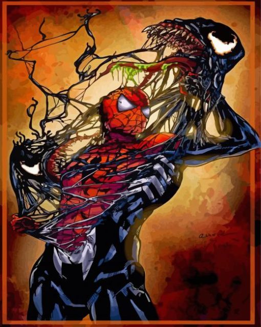 The Venom Spider Man Paint By Number