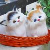 Toy Cats In Basket Paint By Numbers