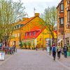 View Of A Street In Central Lund Sweden Paint By Numbers