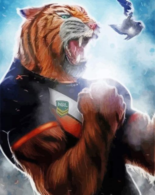 Wests Tigers NRL Logo Art Paint By Numbers