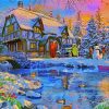 Winter Cottage Paint By Numbers