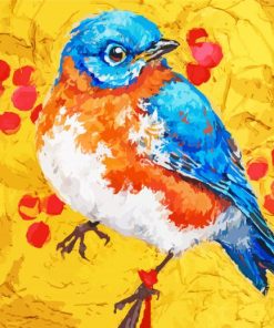 Abstract Blue Bird Art Paint By Numbers