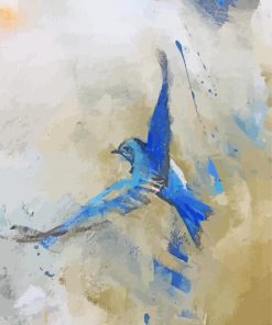 Abstract Blue Bird Paint By Numbers