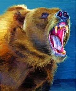 Angry Bear Paint By Numbers