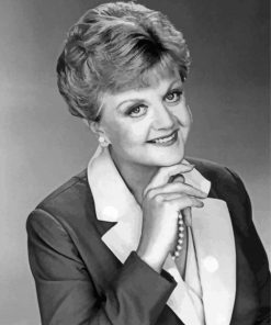 Black And White Angela Lansbury Paint By Numbers