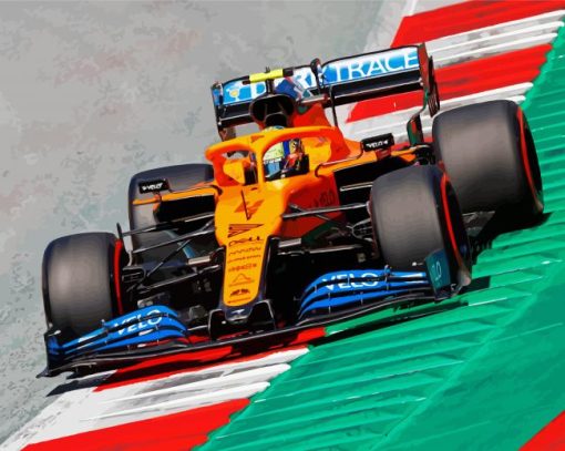 Cool Lando Norris F1 Paint By Numbers