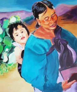 Cool Latino Baby And Mother Paint By Numbers