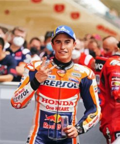 Cool Motorcycle Racer Marc Marquez Paint By Numbers