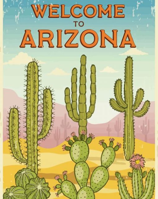 Cute Arizona Poster Paint By Numbers