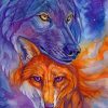 Cute Fox And Wolf Art Paint By Numbers