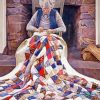 Grandma Quilting Art Paint By Numbers