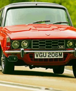 Red Classic Rover Car Paint By Numbers