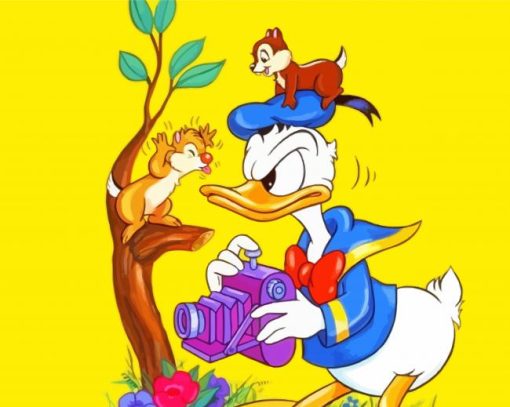 Ronald Duck Chip N Dale Paint By Numbers