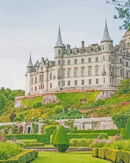 Scotland Dunrobin Castle Paint By Number
