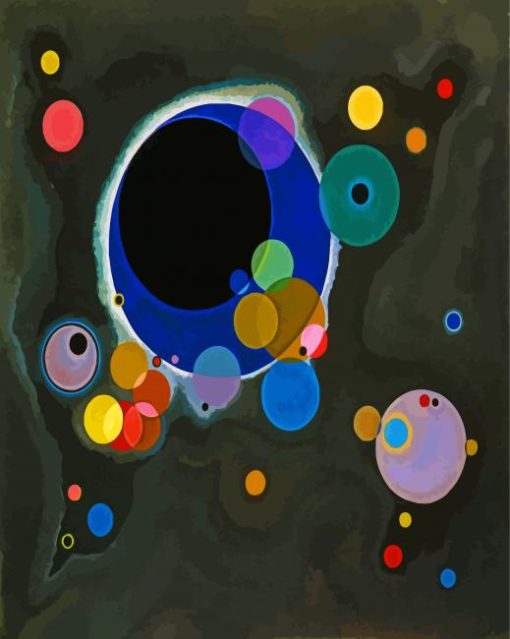 Several Circles By Vassily Kandinsky Paint By Numbers