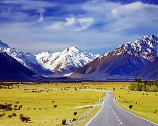 Southern Alps Landscape Paint By Number