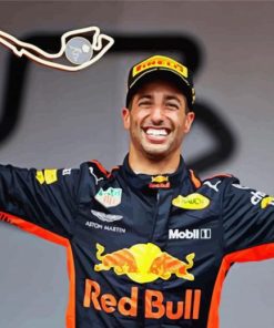 The Australian Car Racer Daniel Ricciardo Paint By Numbers