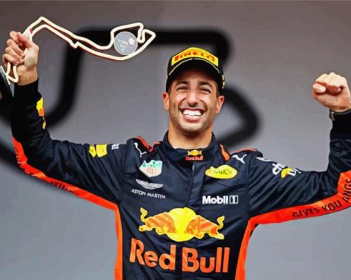 The Australian Car Racer Daniel Ricciardo Paint By Numbers
