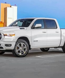 White Dodge Ram Truck Paint By Numbers