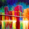 Abstract Colorful Brooklyn Bridge Paint By Numbers