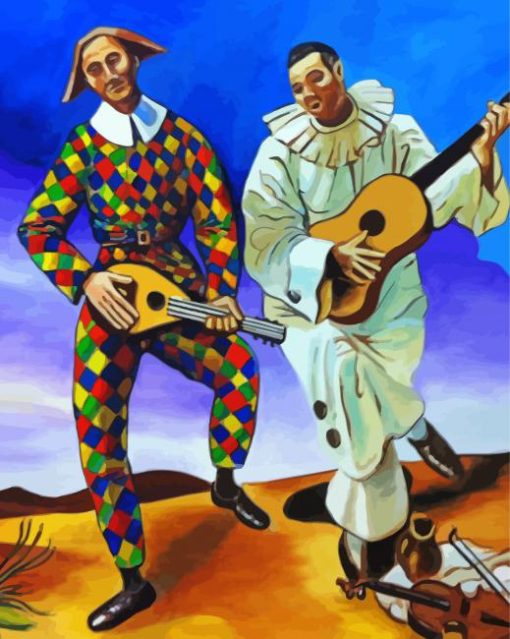 Arlequin Et Pierrot By Andre Derain Paint By Numbers