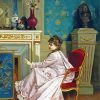 At The Fireplace By Auguste Toulmouche Paint By Numbers