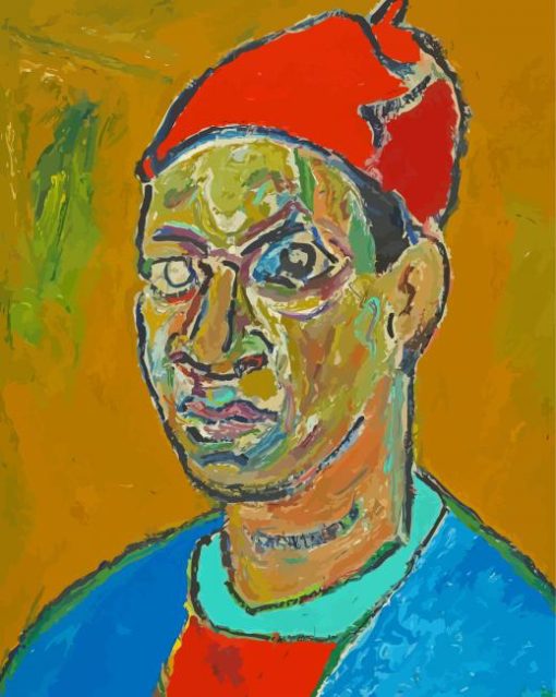 Beauford Delaney Self Portrait Paint By Numbers