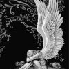 Black And White Gothic Angel Paint By Numbers