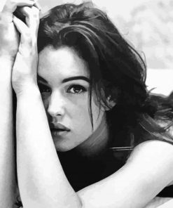 Black And White Monica Bellucci Paint By Numbers