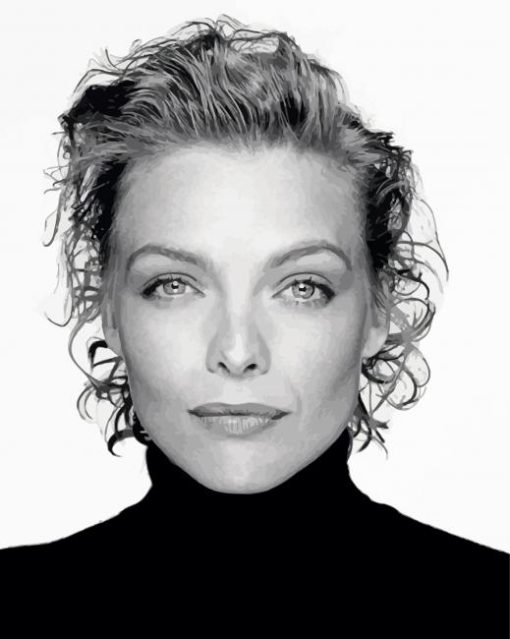 Black And White Michelle Pfeiffer Paint By Numbers