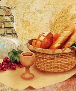Breads And Grape Fruit Paint By Numbers