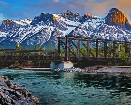 Canada Canmore Bridge Paint By Numbers