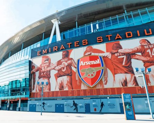 Emirates Stadium Arsenal Tram Paint By Numbers