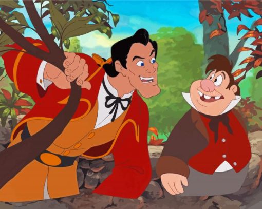 Gaston And Lefou Paint By Numbers