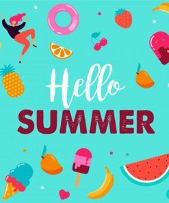 Hello Summer Illustration Paint By Numbers